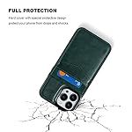 KIHUWEY for iPhone 13 Pro Max Wallet Case Card Holder Kickstand, Green - Image 6
