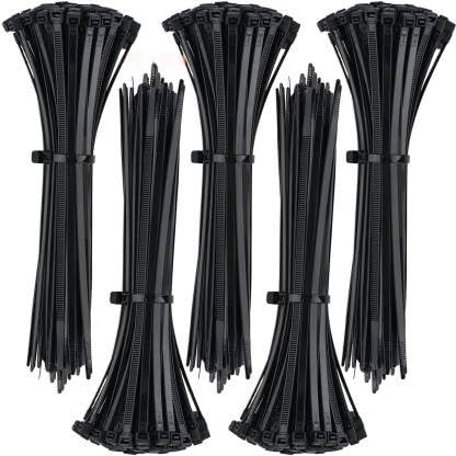 500 Pcs Cable Zip Ties used in all kinds of wires Nylon Cable Wraptor Cable Tie (Black, 8-Inch)-image-46