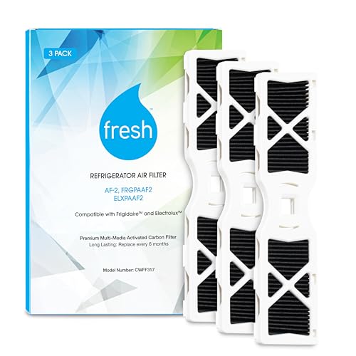 FRESH AF-2 Refrigerator Air Filter Replacement for Frigidaire - Compatible with Models: FRGPAAF2, RAF-2, Electrolux ELXPAAF2 - Advanced Carbon Filter Technology - (4 Pack) Air filter by MIST