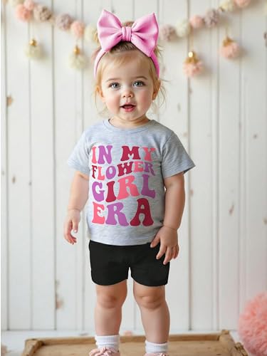 Kids Girl in My Flower Girl Era Shirt Wedding Party Clothes Wedding Souvenir Gift2