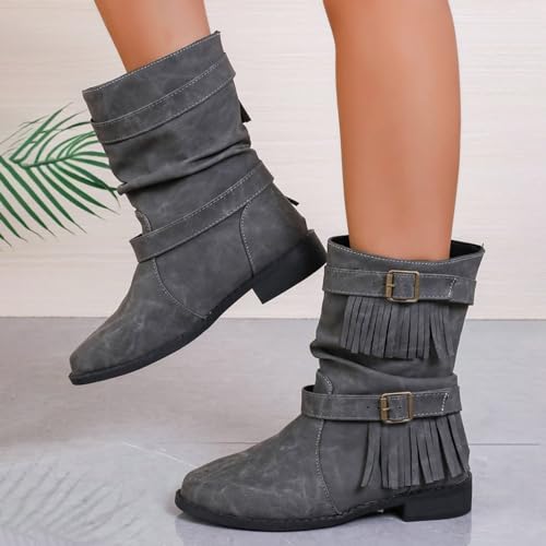 Bottes mi-mollet à boucle solide et ajustement confort - 5