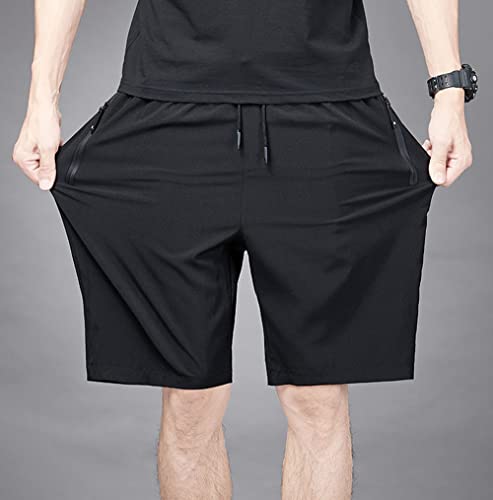 Mohem Mens Quick Dry Shorts Lightweight Running Workout Gym Active Shorts With Zipper Pockets(7022Black2Xl) #TOP3