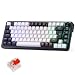 Produktbild Redragon K673 PRO Kabellose QWERTZ DE Gaming-Tastatur, Gasket Struktur 75% kompaktes Design 82 Tasten Hot-Swap-Rote Schalter Mechanische Tastatur mit Knopf RGB-Beleuchtung, 2.4G/BT/Type-C Verbindungen