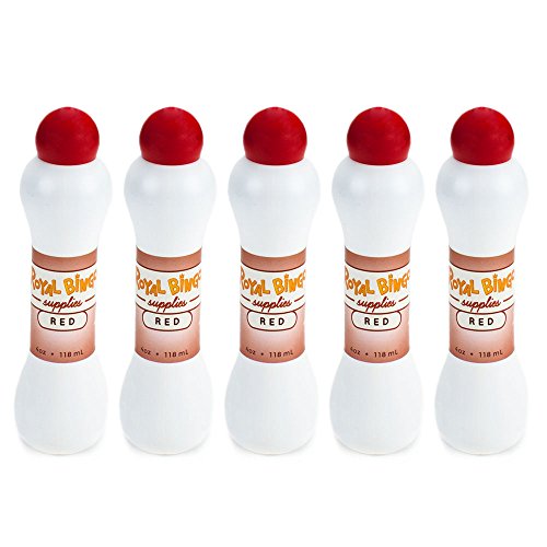 Royal Bingo 5 Pack Of Bright Red Bingo Daubers - Bingo Markers For Paper Cards, Reusable Bingo Cards - For Children, Elderly #TOP1