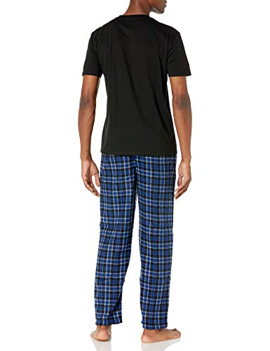 Men's Micro Fleece Sleep Pant and Crewneck Jersey Shirt Set2