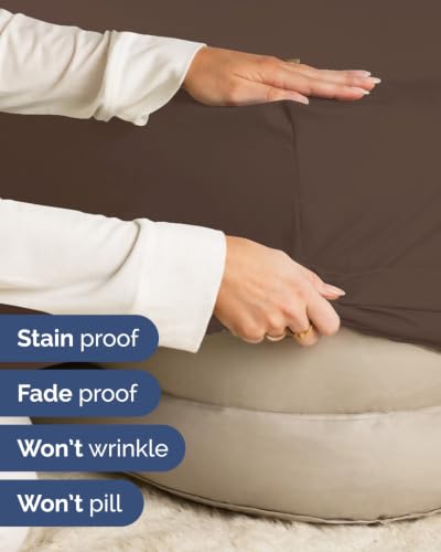 Image of CGK Linens 2 Pack Extra Deep Twin Fitted Sheets - Brown