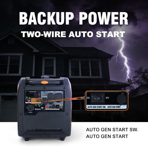 Image of GENMAX 8000w Tri-Fuel Inverter Generator(2026Model) Features2Wire Auto Start /Stop,bluetooth APP Control,CO Sensor,Digital Display&50A Outlet-Ideal for Home Backup&Camping,EPA Compliant(GM8000iETC)