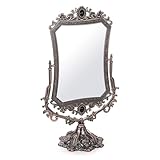 Espejo giratorio de 360 grados de dos caras, se adapta a cualquier ángulo para una fácil visualización de toda la cara, clara e impecable, imagen más clara, sin aumento, práctico y cómodo