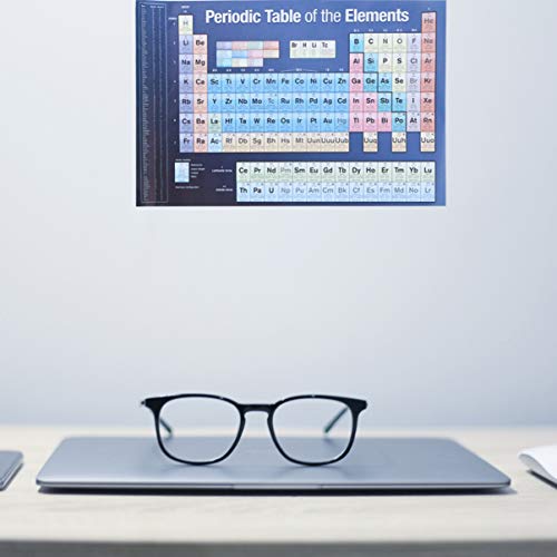 Pôster de tabela periódica de 4 peças da EXCEART com tabela periódica de química para sala de aula,