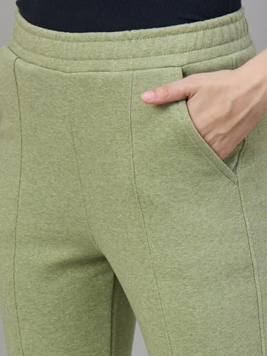 Image of 98 Degree North Women Flared Fleece Track Pants-GL1315-ALMOND