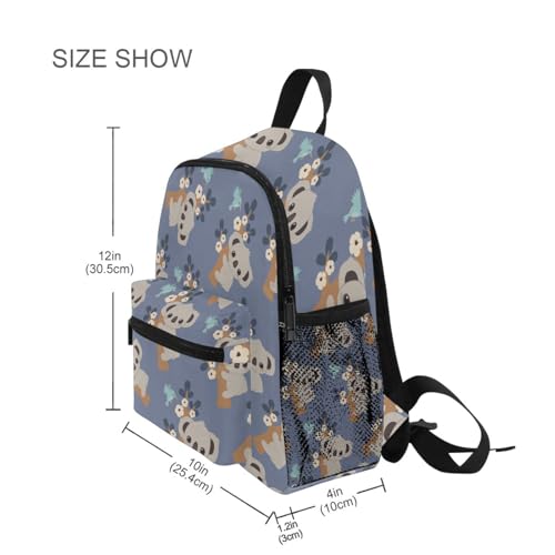 OREZI Cute Floral Koala With Flower Toddler Bag,Non-slip and Detachable Chest Strap Travel Bag Snack diapers Bag Preschool Backpack for Kids Little Boy Girls4