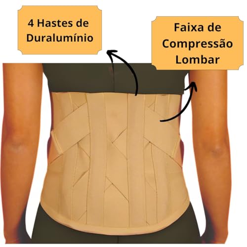 Colete Putti Baixo Lombar com Hastes Duraluminio Reforçado (M(96-102CM))