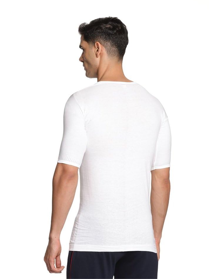 Image of Men's Vest - 100% Cotton, White, Comfortable, Breathable, Baniyan for Men(Pack of 4)