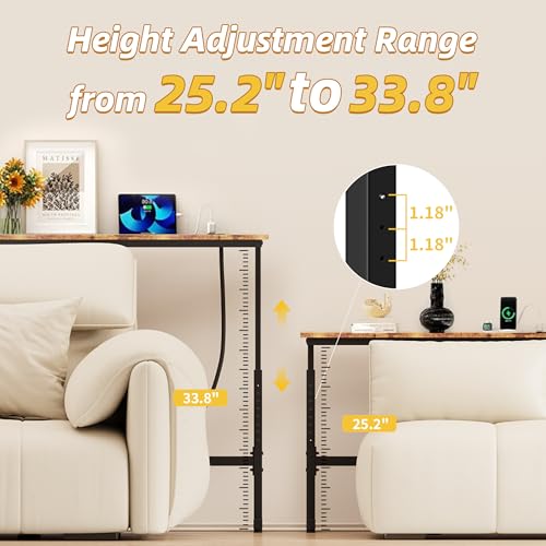 2-Pack 79"x7.9" Adjusts Height Sofa Table - Image 5
