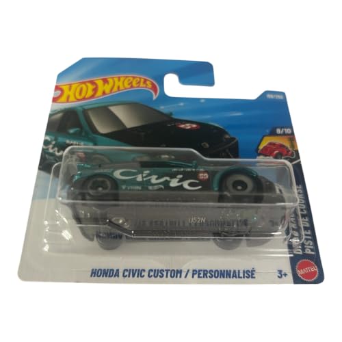 Image of Hot Wheels Honda Civic Custom [Teal] Drag Racers 8 /10, 159 /250-1:64 Scale Diecast Toy Vehicle