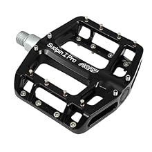 High quality, professional Aluminium platform Pedal for high demands / Designed and constructed in Germany / Stable and light for tough mountain bike and downhill use / Cr-Mo axle with Konus bearings 481 g lightweight pedal made of aluminum with stee...