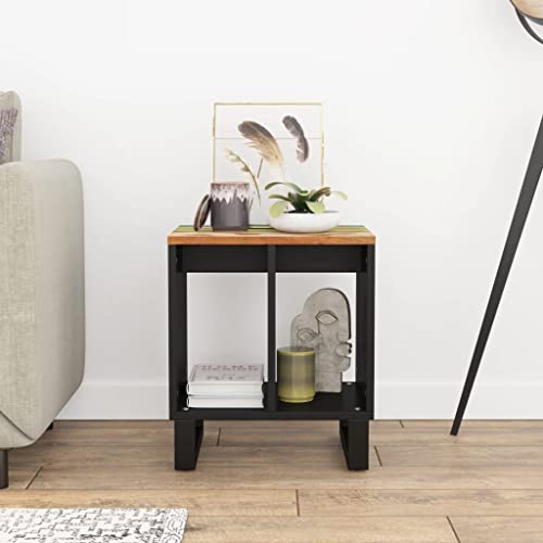 Petite table d'appoint pratique en bois massif pour petits espaces et studios - 3