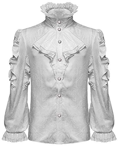 Devil Fashion Camicia da uomo gotica Top Bianco