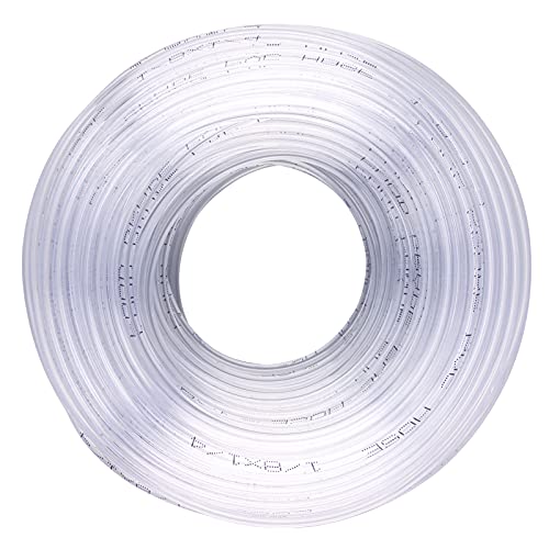 DERNORD PVC Tubing 1/8"ID X 1/4"OD Flexible Clear Vinyl Hose 50 Feet for Food Grade