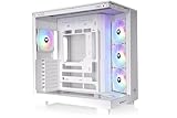 Thermaltake View 380 XL TG ARGB | Semitorre ATX Doble Cámara | Placas Base de Conectores Ocultos | 4 Ventiladores ARGB 120mm Preinstalados | Admite Radiador 360mm Superior y Lateral | Blanco Nieve