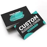 Custom Printed Business Cards in 16 pt. with a Matte Finish, Horizontal | Upload Your Design, Logo, Image or Text | Double-sided, Quantities of 100, 250, 500, or 1000, 100 Qty