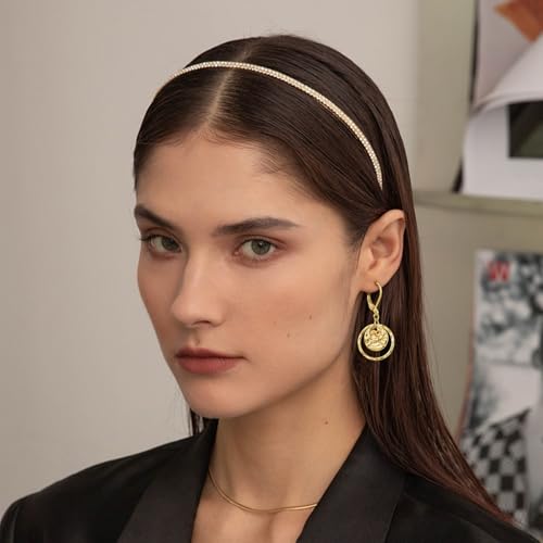 14K Gold Disc Leverback Earrings for Women Gold and Silver Circle Drop Dangle Earrings Jewelry Hypoallergenic Hammered Leverback Dangle Earrings for Gifts3