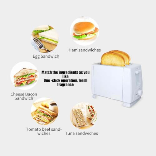 2 Slice Toaster, Retro Toaster 6 Temperature Settings, Kitchen Appliances - image 6