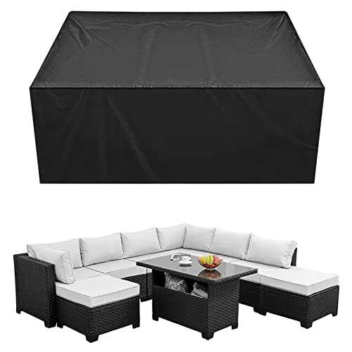Icover Patio Furniture Cover, 76"X76" Square/Round Patio Table Cover, Easy On/Off, Waterproof Dustproof Cover For Outdoor Dining Table Set, Sectional Sofa Set #TOP30