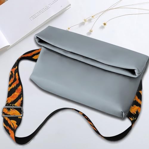 Image of Talayituse Tiger Stripe Print Shoulder Strap Wide Purse Bag Strap Adjustable Replacement Belt Luggage Crossbody Shoulder Bag Strap for Women Girls