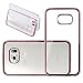Produktbild Cadorabo Hülle für Samsung Galaxy S6 Edge - Hülle in TRANSPARENT mit Chrom Rosegold  Handyhülle aus TPU Silikon im Chrom Design - Silikonhülle Schutzhülle Ultra Slim Soft Back Cover Case Bumper