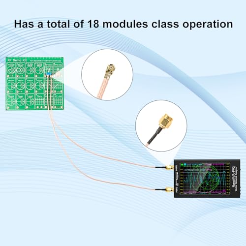 Image of RF Demo Kit for NanoVNA Vector Network Analyzer,Attenuator & Filter Module for NanoVNA /NanoVNA-H /NanoVNA-F Series,18 Functional Modules RF Test Board with SMA Head UFL Cables for RF Spectrum Analyzer