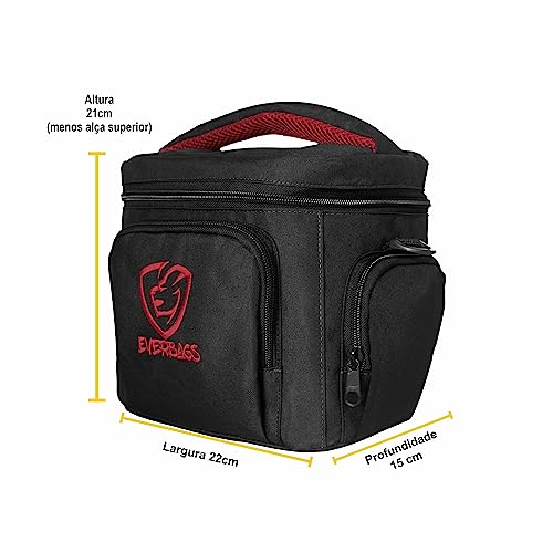 Bolsa Térmica Fitness Master Everbags Preto Vermelho