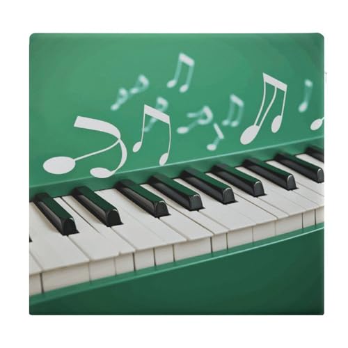 VstaDank Green and White Piano Keys Seat Cushion Non-Slip Removable