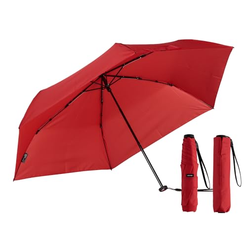 【Amazon.co.jp 限定】Knirps 折畳み傘 I.030 Red (5年保証 / 超軽量/収納時 約22cm) コンパクト 傘 メンズ (小型/高強度 6本骨) エントリーモデル ドイツブランド クニルプス