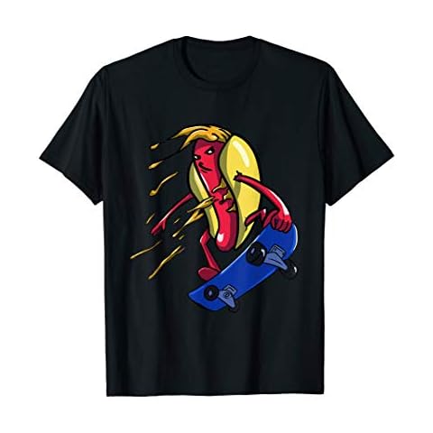Hot Skate - Hot Dog Skateboarding T-Shirt Skate Tee Cover