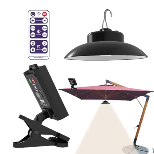Lampes de parasol d'extérieur | Étanche à énergie solaire – Lampe LED rechargeable pour parasol de terrasse, tente de plage, camping, jardin