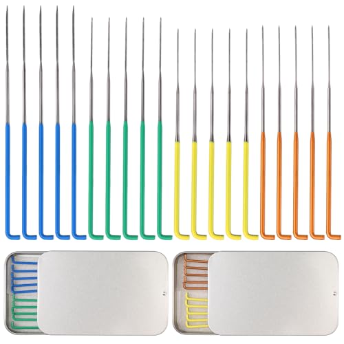 20Pcs Felting Needles 2 Types Needle Felting Needles Tool with Storage Box