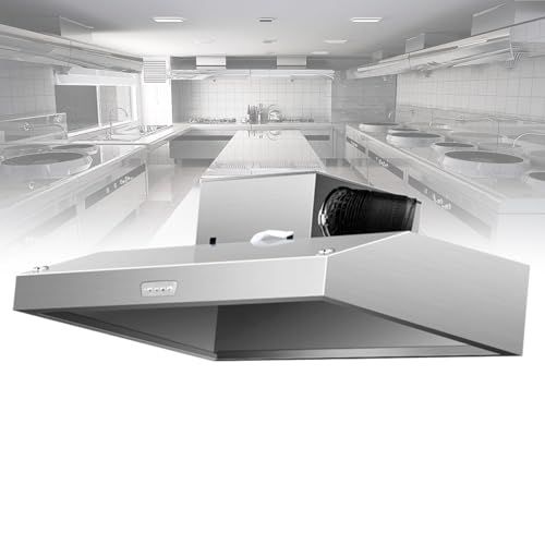 32 Inch Stainless Steel Under Cabinet Range Hood, Slim Kitchen Vent Hood Ducted Convertible With 2 Speed Controls, Aluminum Filters,LED Lights (Color : 150 * 80 * 45, Size : 880W)