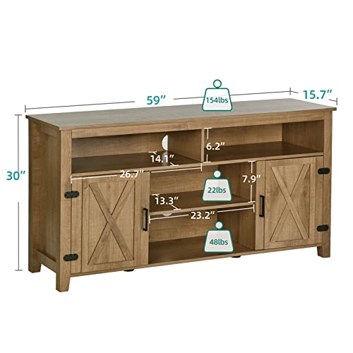 YITAHOME-60-Sideboard-Buffet-Cabinet-with-Storage-Farmhouse-Coffee-Bar-Cabinet-with-Open-Adjustable-Shelf-Large-Storage-Cabinet-for-Kitchen-Living-Room-Natural-Oak YITAHOME 60 Sideboard Buffet Cabinet with Storage Farmhouse Coffee Bar Cabinet with Open Adjustable Shelf Large Storage Cabinet for Kitchen Living Room Natural Oak