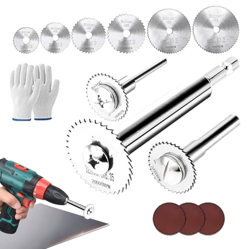 Disque de Scie pour Perceuse - Disque de Coupe Multi-Matériaux, Roue Métallique Robuste | Conception Résistante et Précise, Compatible Perceuses Électriques, Coupe Bois, Métal et Plastique Usage Maiso