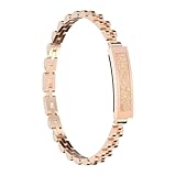 DREAM SPORT Stainless Steel Smart Bracelet with Heart Rate Monitor (Gold)
