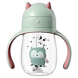 Bebamour Baby Sippy Cups Cute Baby Water Bottles Toddler Sippy Cups Transition Cups with Bottle...