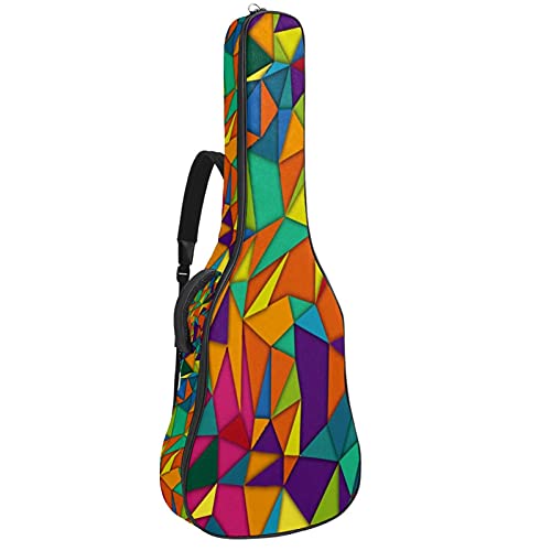 Housse de transport souple pour guitare électrique aux motifs géométriques et colorés