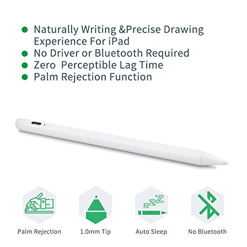 Stylus Pen For Apple Ipad 2Nd Generation Pencil Compatible With Ipad Pro 12.9"/11",Ipad 10/9/8 Gen,Ipad Air 5Th/4Th Gen,Ipad Mini 6,Digital Fine Point Palm Rejection Precise Writing Drawing Pencil #TOP2