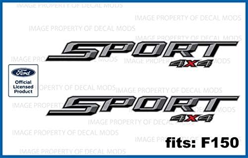 Decal Mods Sport 4x4 Decals Stickers for Ford F150 XLT (2015-2022) - F (Set of 2) Officially Licensed | FH1B3