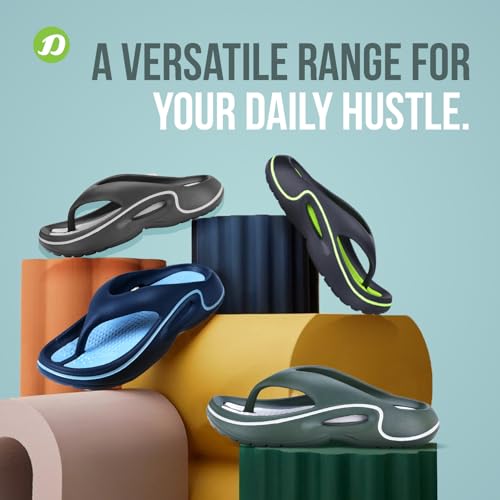 Image of DOCTOR EXTRA SOFT Men's Premium Slippers with Soft Acupressure Foot Massager for Adult | Comfortable & Light Weight| Stylish & Anti-Skid | Casual Waterproof & Everyday Flip Flops for Gents & Boys D-544