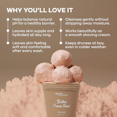 Earth Rhythm Butter Cream Soap, 48H Moisture, Gentle Cleanse, No Sulphates, No Phthalates – Filter Kapi