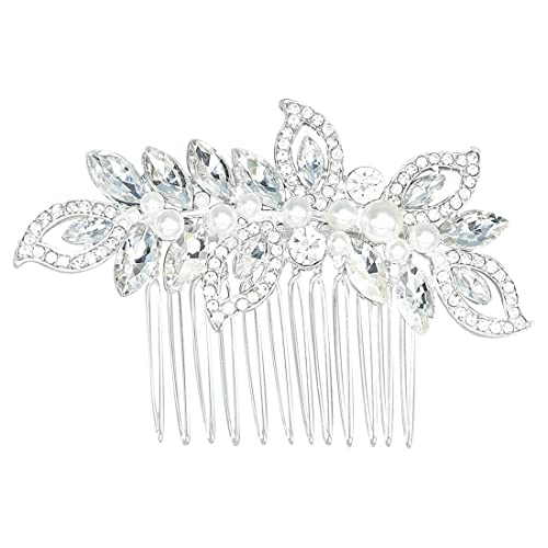 Ornamento Capelli Donna Fermaglio Capelli Sposa Con Perle E Cristalli - Accessorio Elegante Per Matrimoni E Cerimonie Accessori Matrimonio Perle - Foto 10