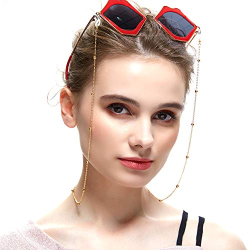 Crimmy Glasses Eyeglass Chain Holder Strap For Women, Gold Eye Glass Sunglass Mask Chain Around Neck #TOP2