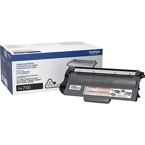 Brother Genuine High Yield Toner Cartridge, TN750, Replacement Black Toner, Page Yield Up to 8,000 Pages, Amazon Dash Replenishment Cartridge - image 4